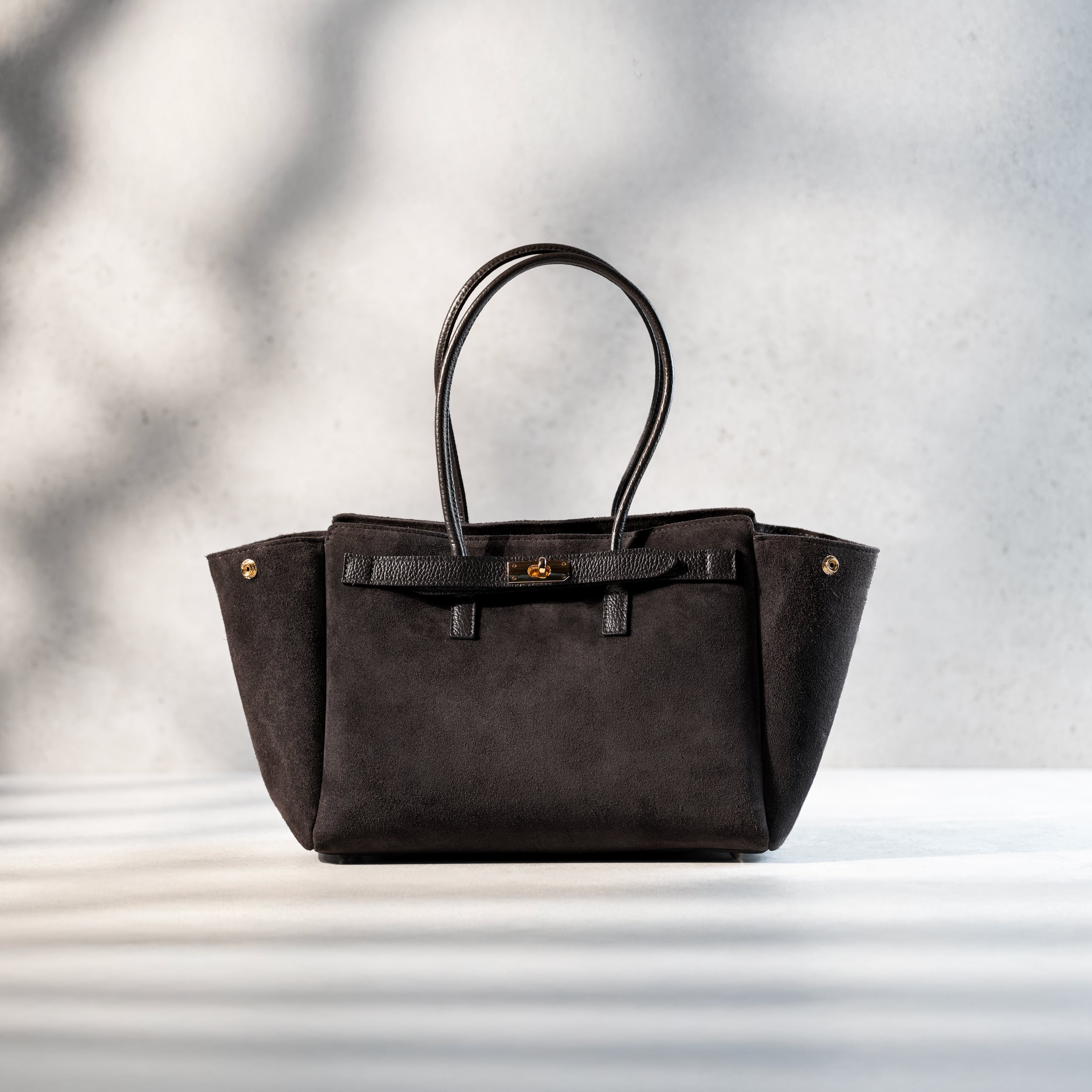 grand sac cabas pour femme en daim camel