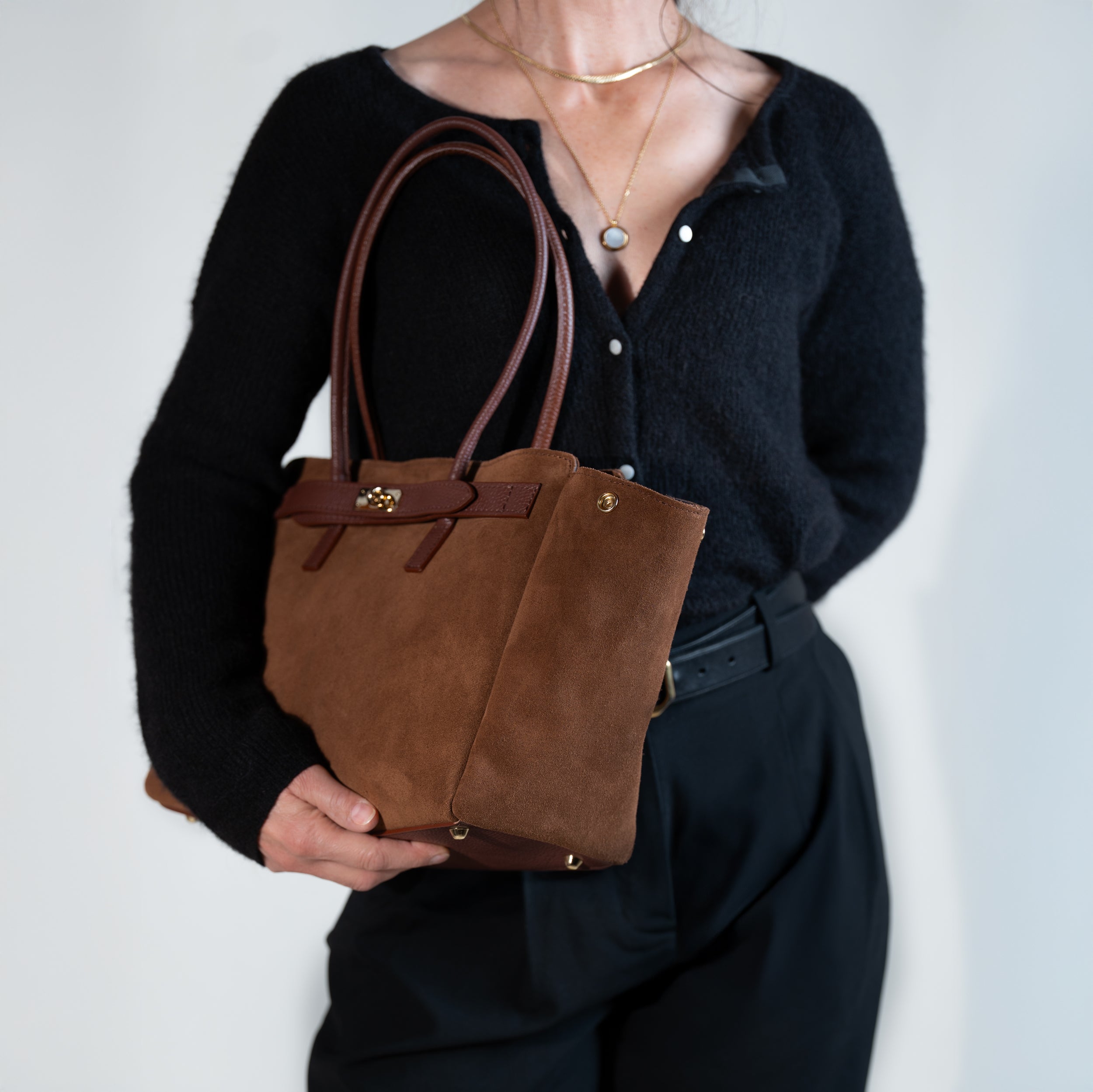 Sac cabas en daim camel - Oud