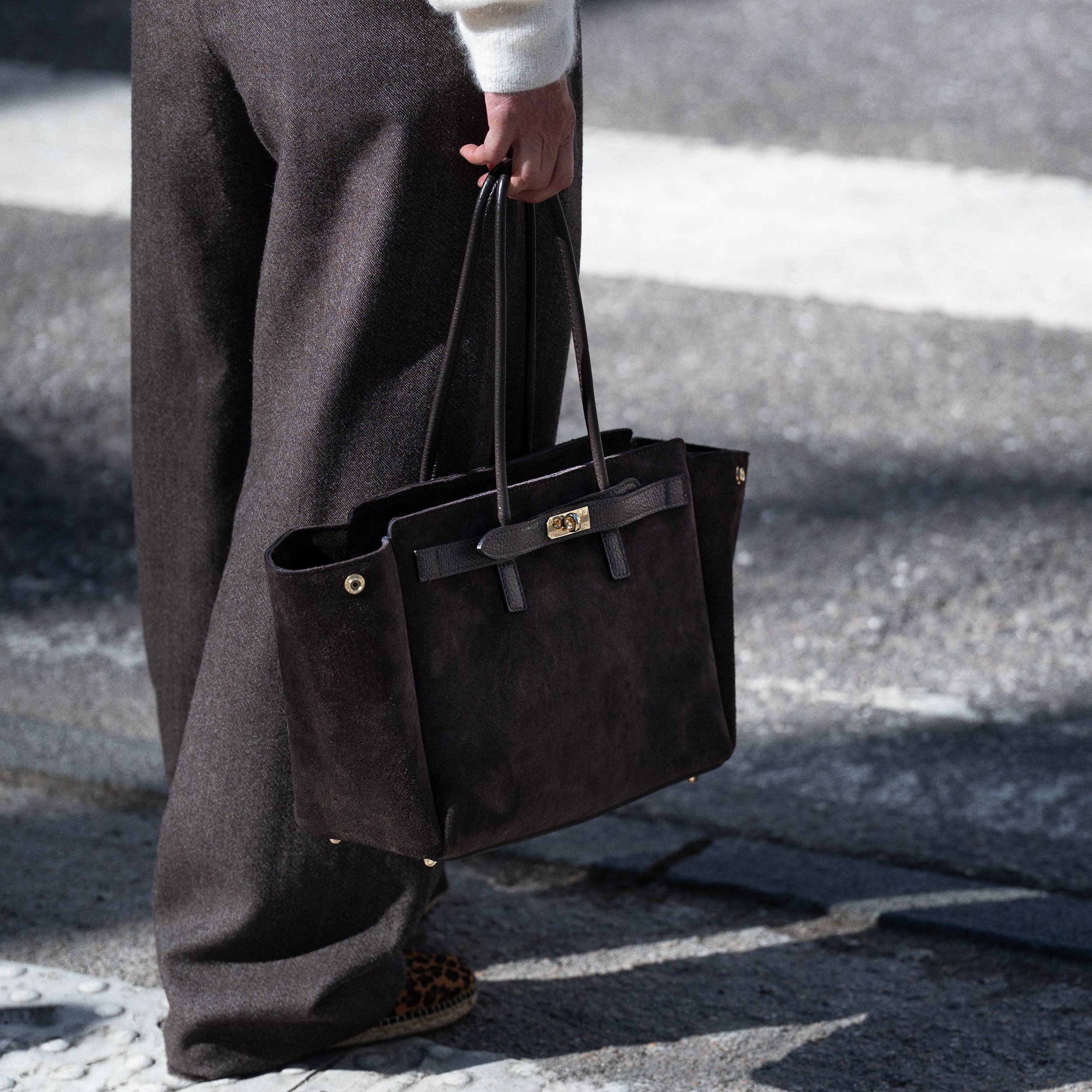 Sac cabas en daim marron - Oud